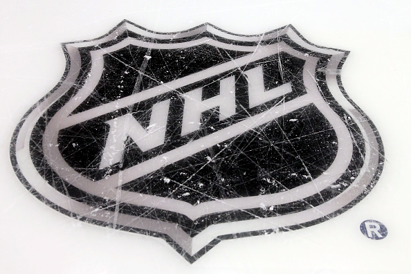 COLUMBUS, OH - JANUARY 24: A general view of the NHL logo prior to the 2015 Honda NHL All-Star Skills Competition at the Nationwide Arena on January 24, 2015 in Columbus, Ohio. (Photo by Bruce Bennett/Getty Images)