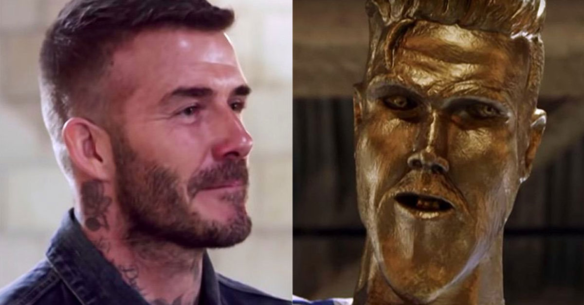Watch James Corden pranks David Beckham with hilarious statue Blog 89.9 The Wave